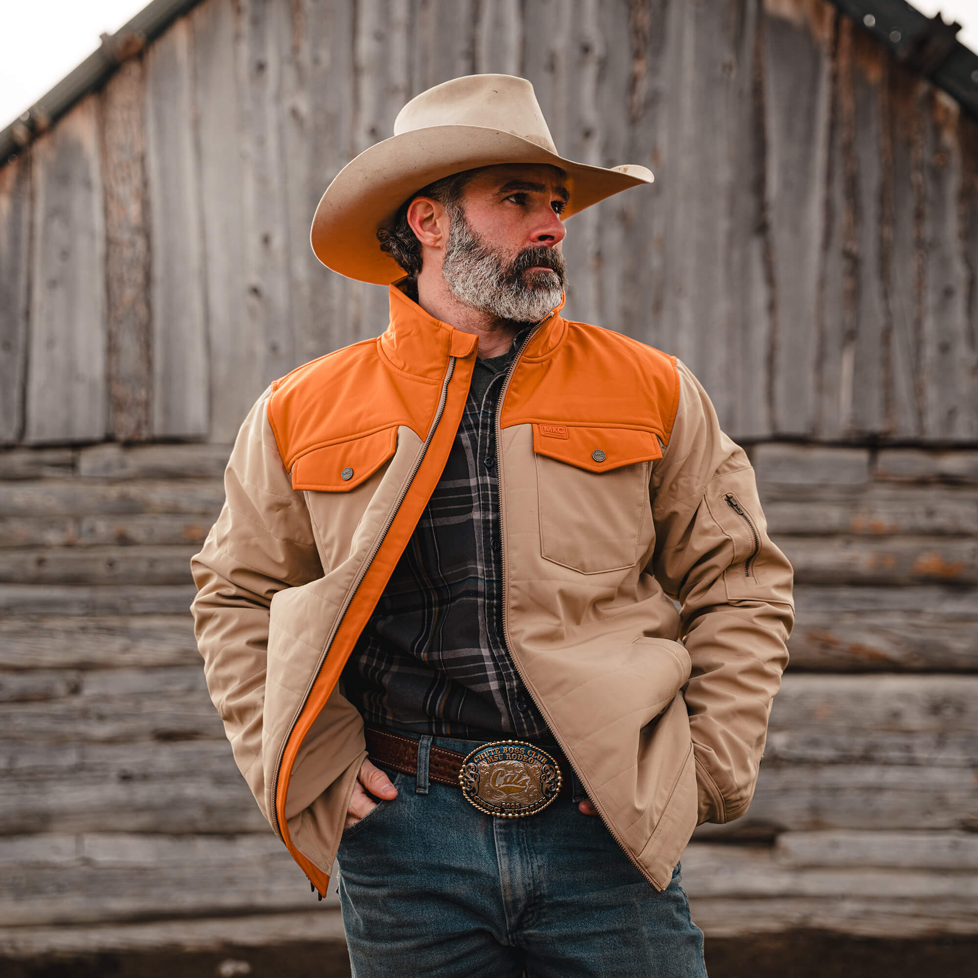 AUGUSTA JACKET - TAN/ORANGE - Image 3