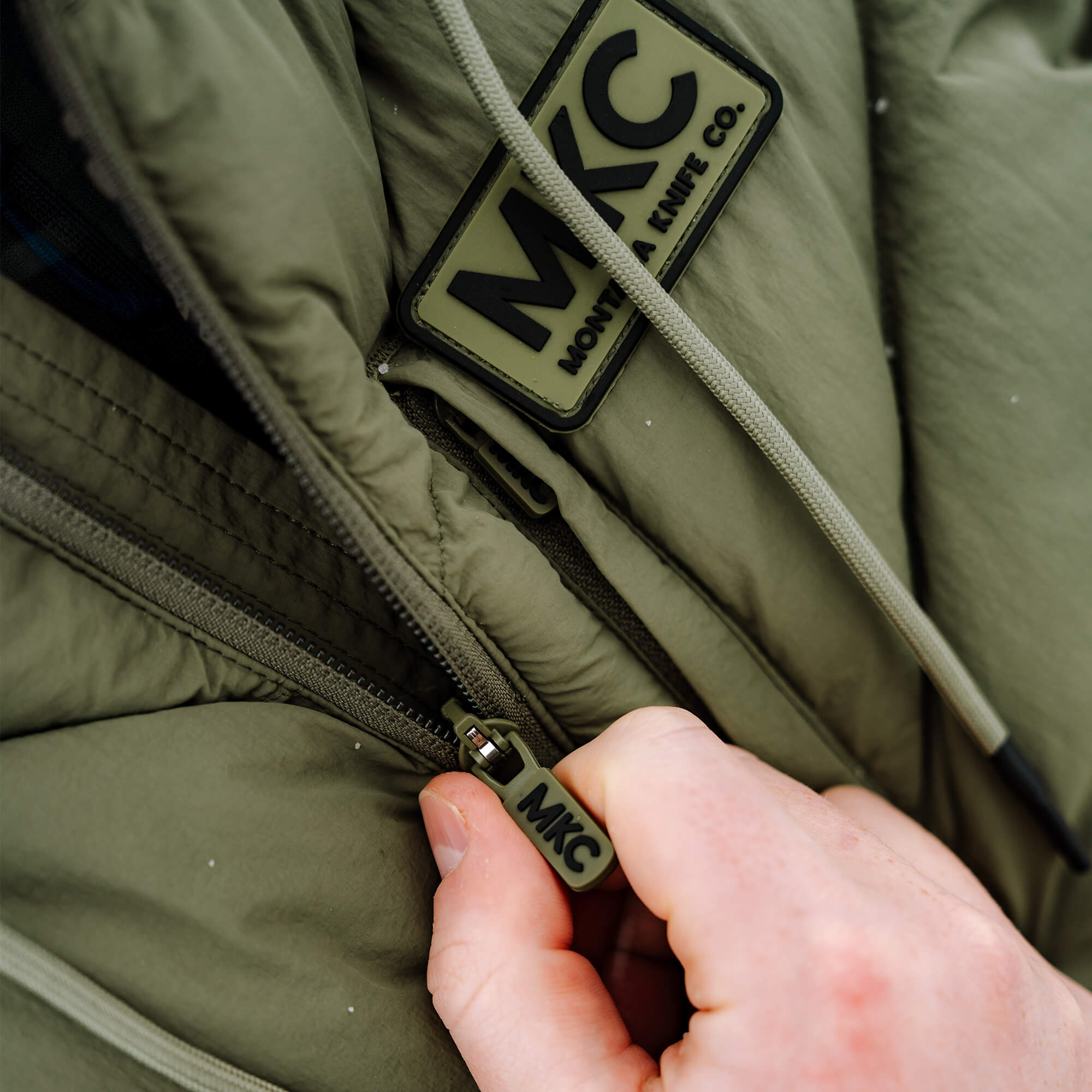 GRINNELL PUFFY ZIP JACKET - OLIVE - Image 14