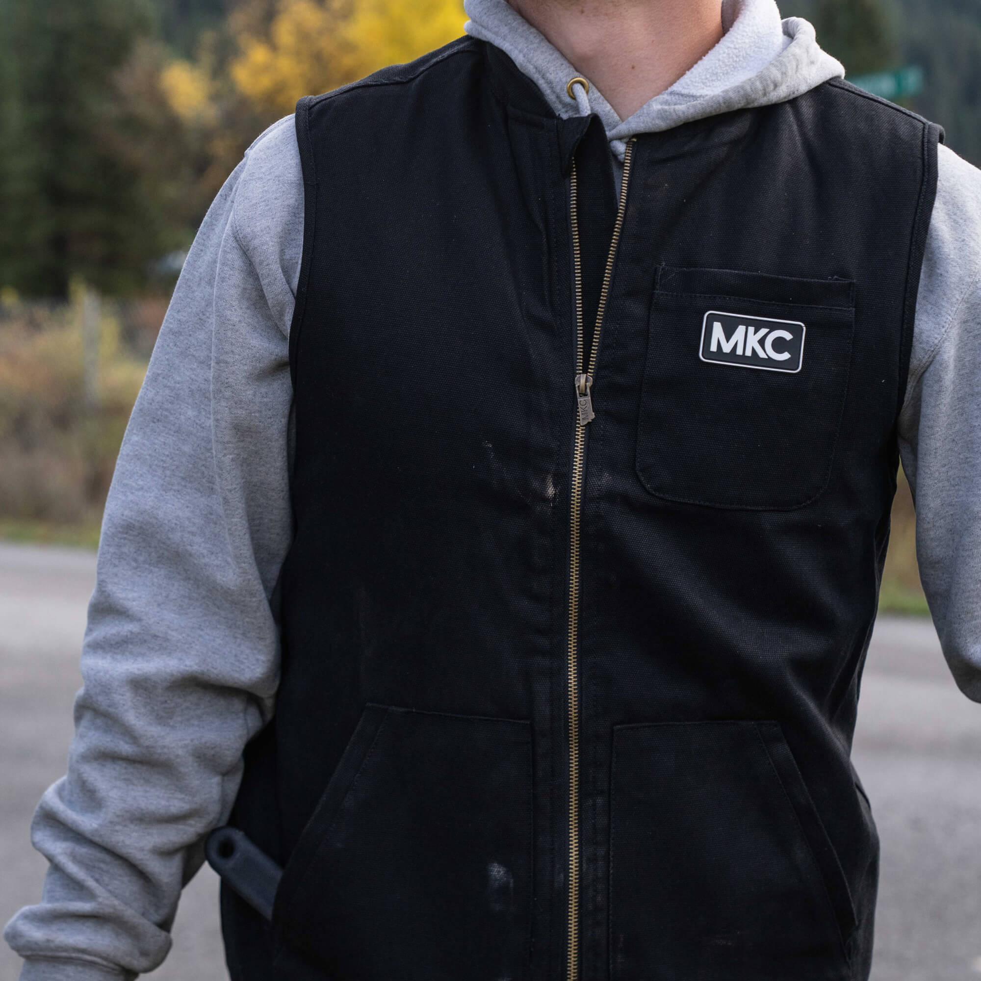 MKC CANVAS WORK VEST - BLACK - Image 8