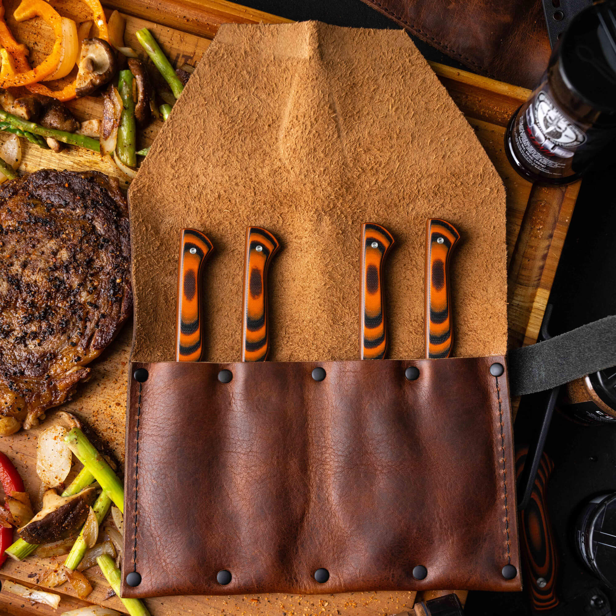 MKC STEAK KNIVES (SET OF 4) - PVD - ORANGE/BLACK - Image 15