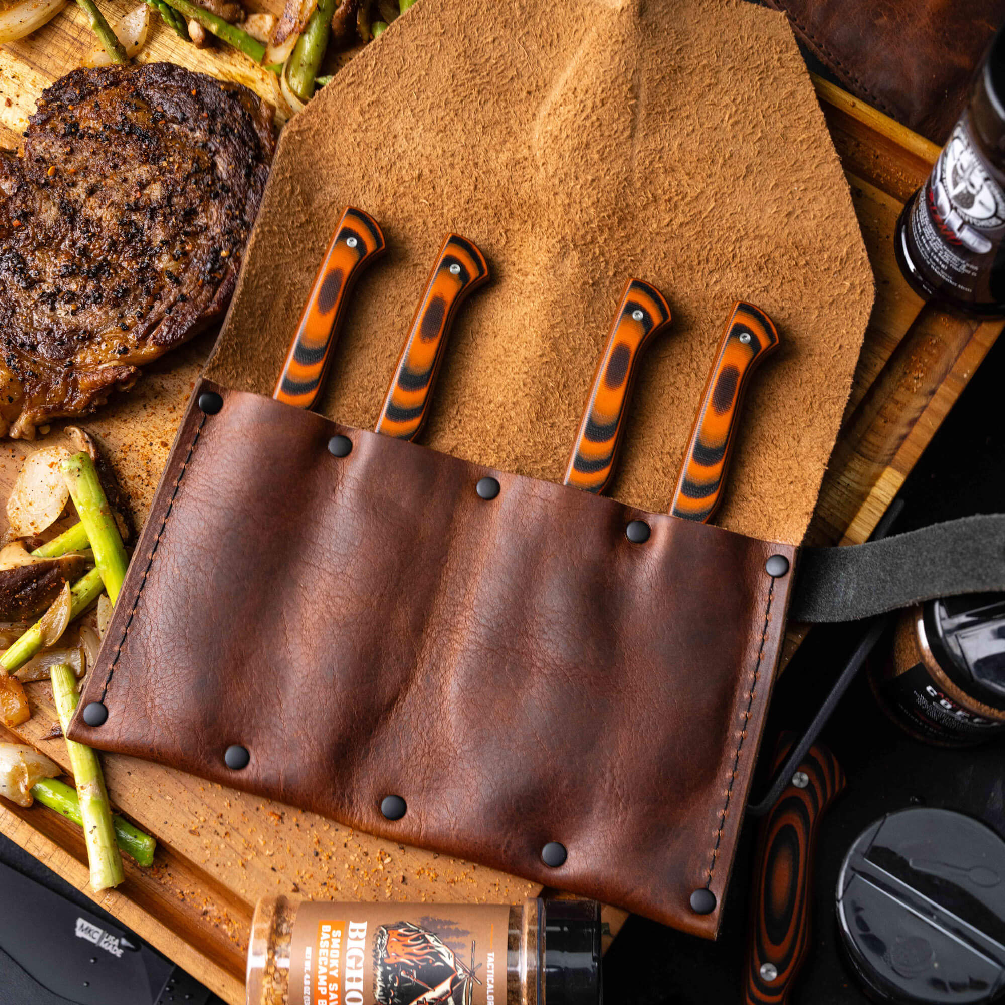MKC STEAK KNIVES (SET OF 4) - PVD - ORANGE/BLACK - Image 4