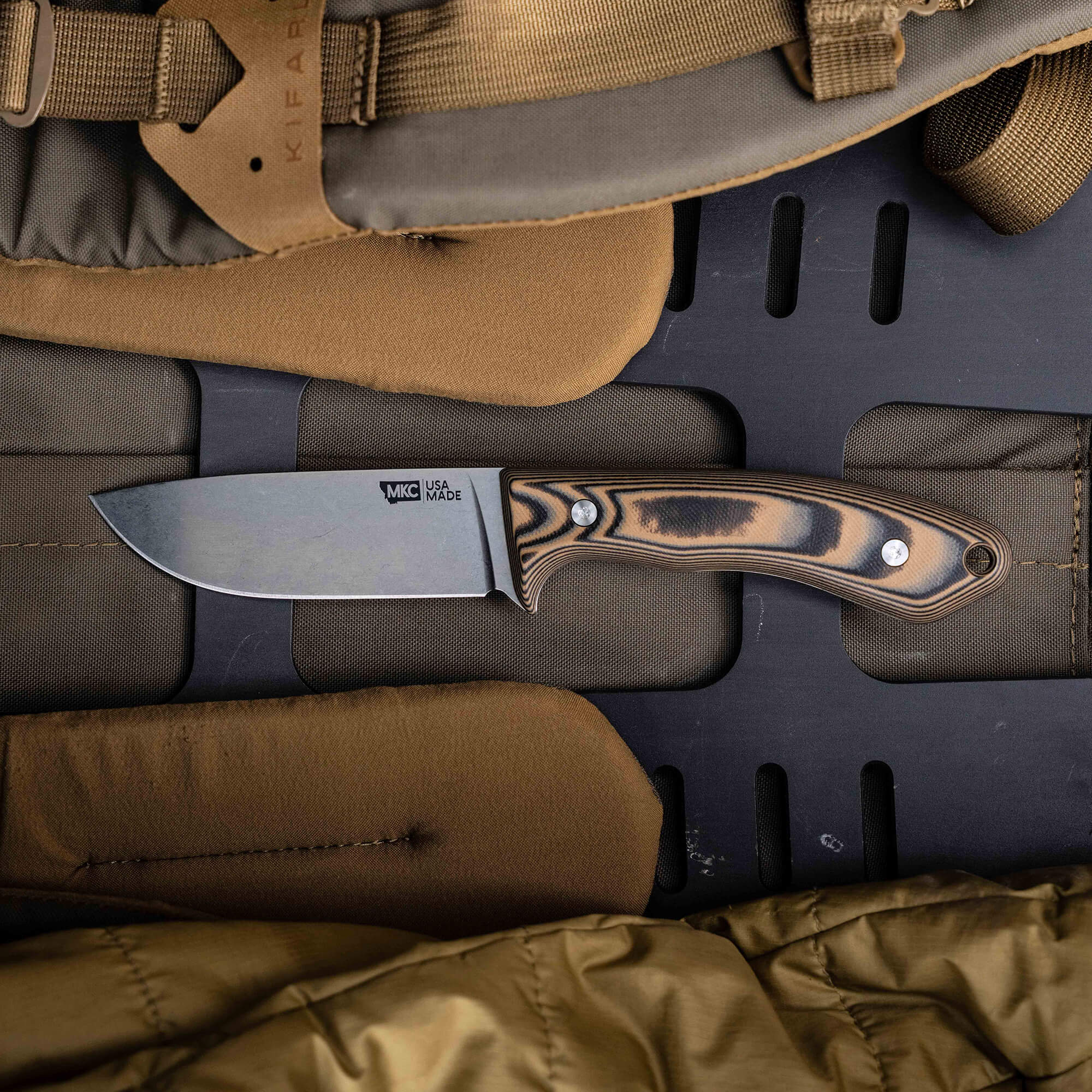 MKC MULE DEER KNIFE - TAN & BLACK - Image 15