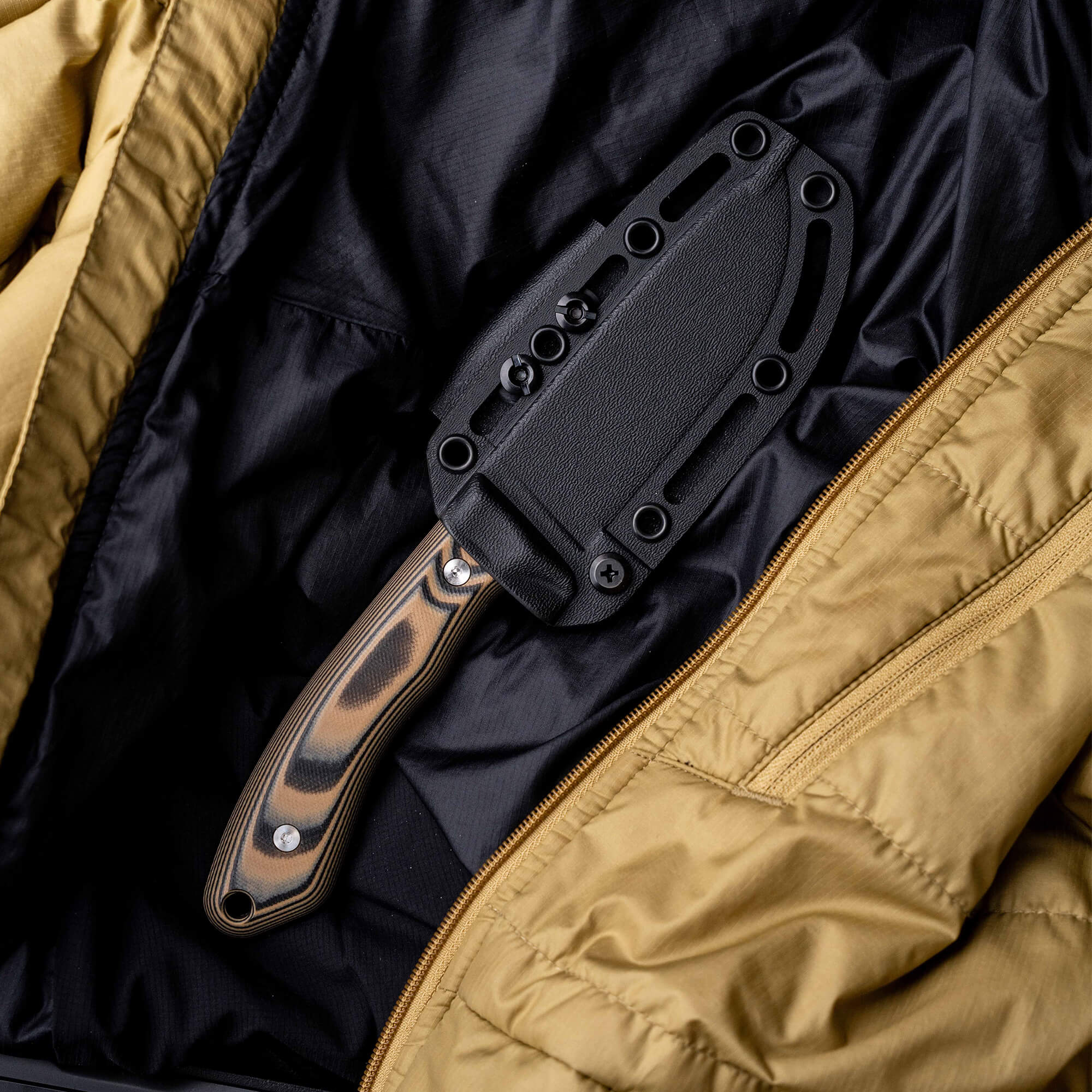 MKC MULE DEER KNIFE - TAN & BLACK - Image 26