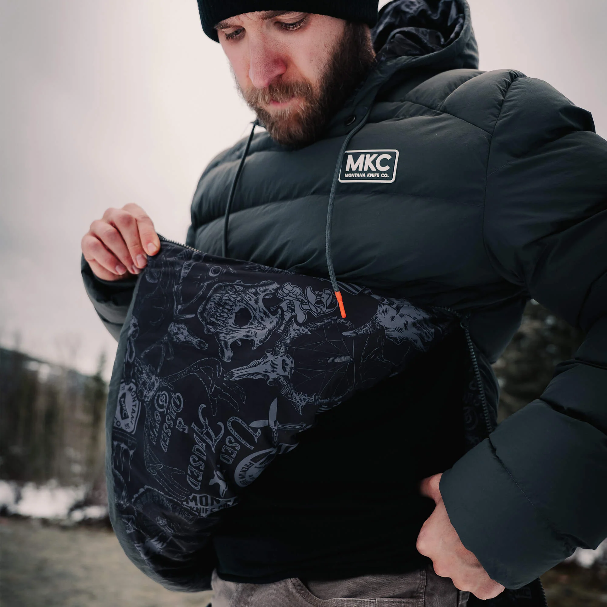 OBERLIN PULLOVER PUFFY JACKET - CHARCOAL - Image 4