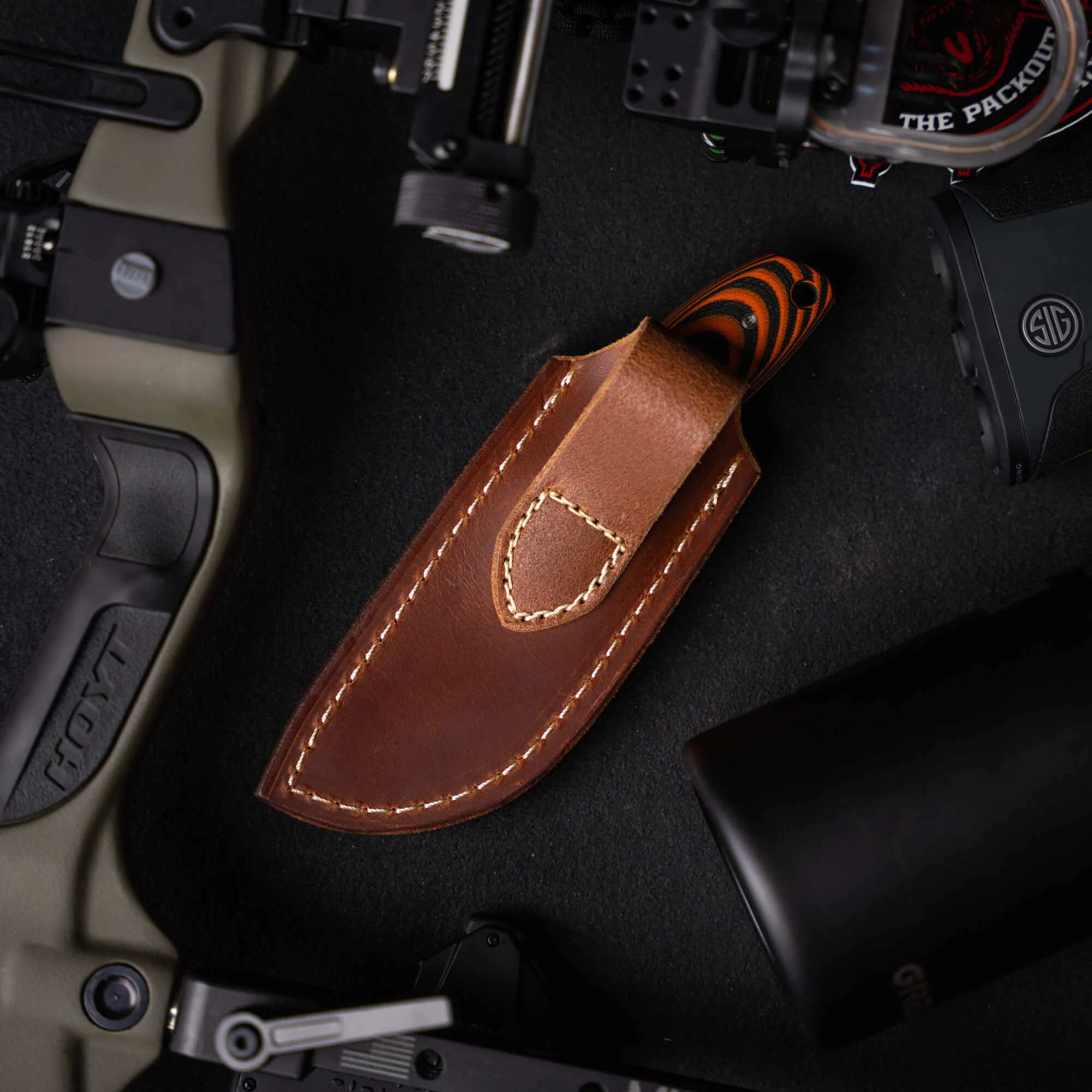 PACKOUT LEATHER SHEATH - VERTICAL BELT CARRY - Image 4