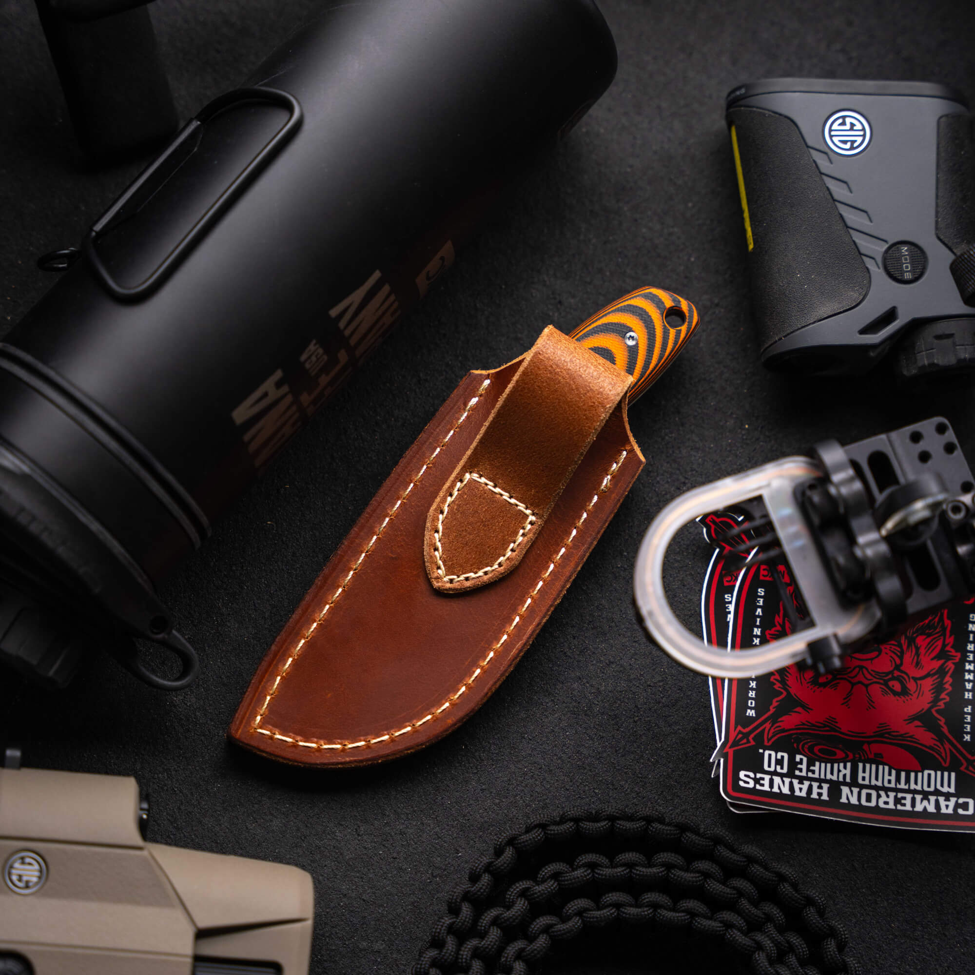 PACKOUT LEATHER SHEATH - VERTICAL BELT CARRY - Image 8
