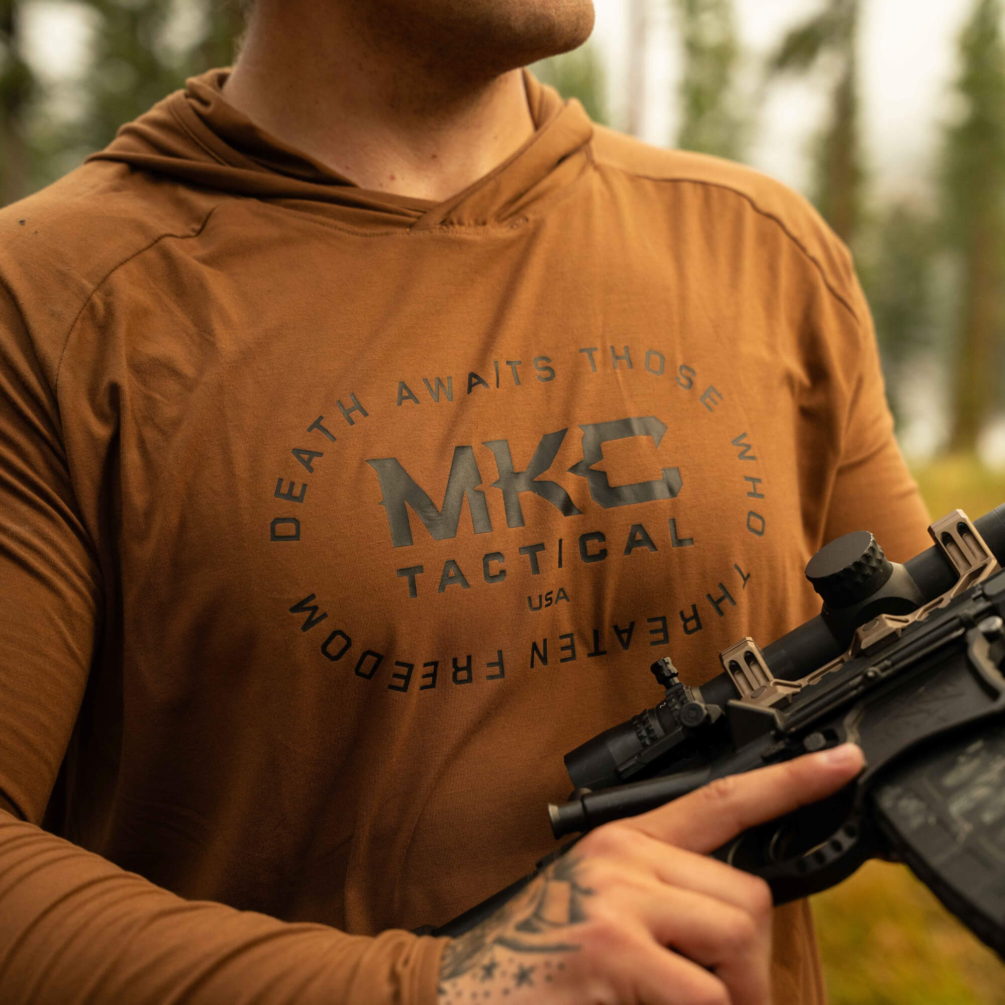 TACTICAL LIGHTWEIGHT BAMBOO HOODIE - COYOTE - Image 7