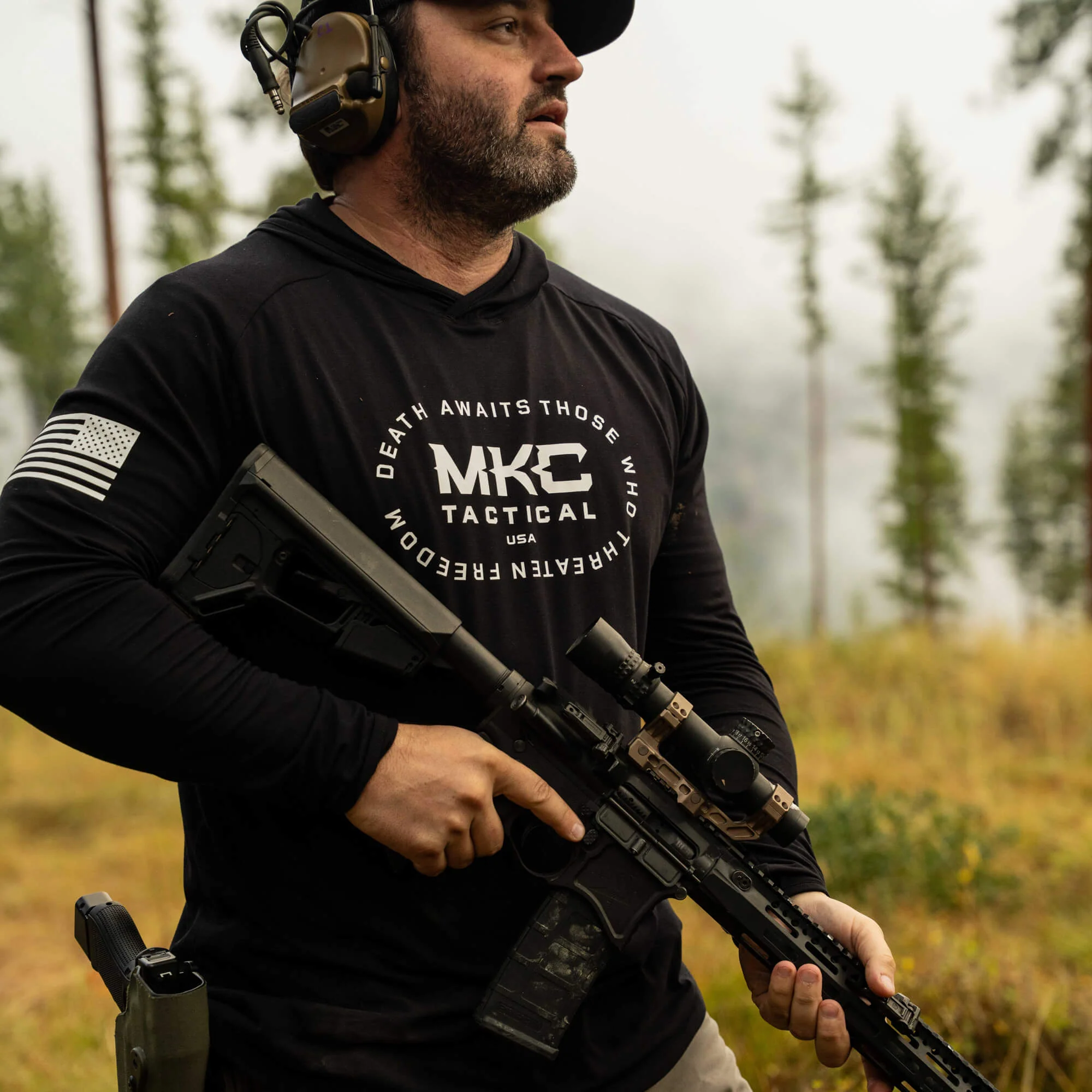 TACTICAL LIGHTWEIGHT BAMBOO HOODIE - SHADOW - Image 23