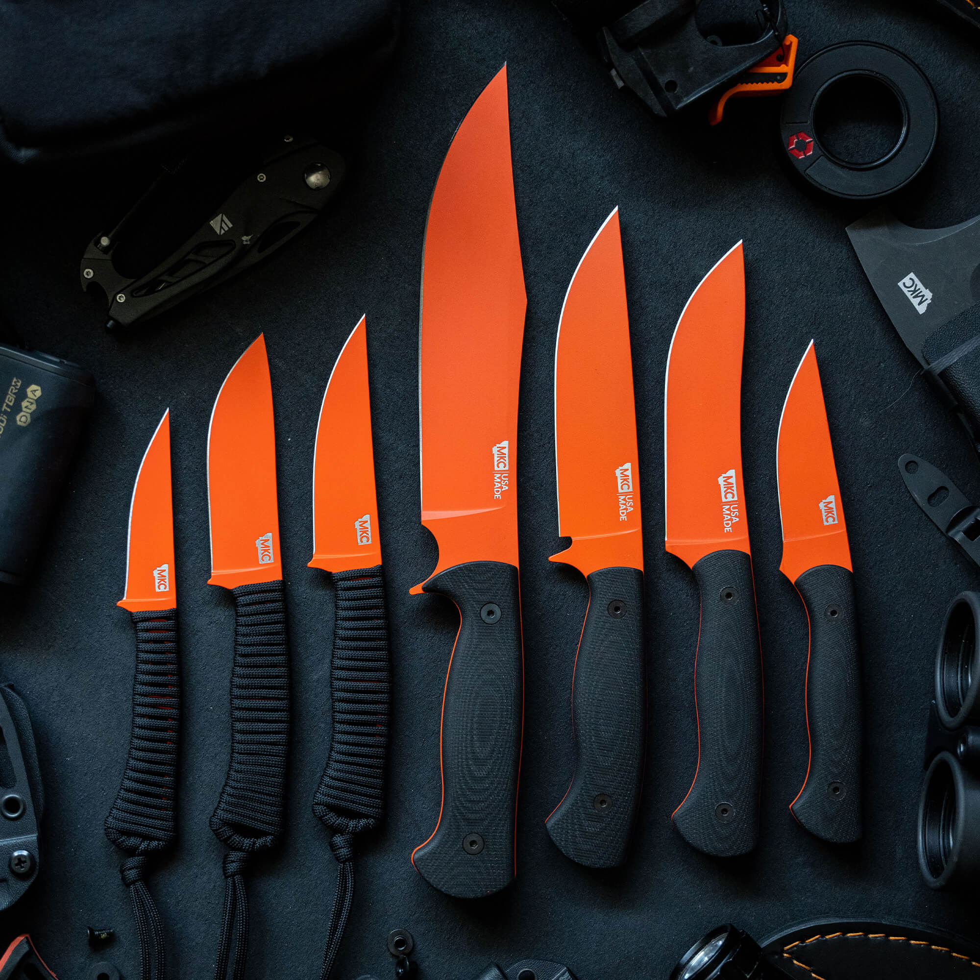 THE MARSHALL BUSHCRAFT KNIFE - BLAZE ORANGE CERAKOTE - Image 17