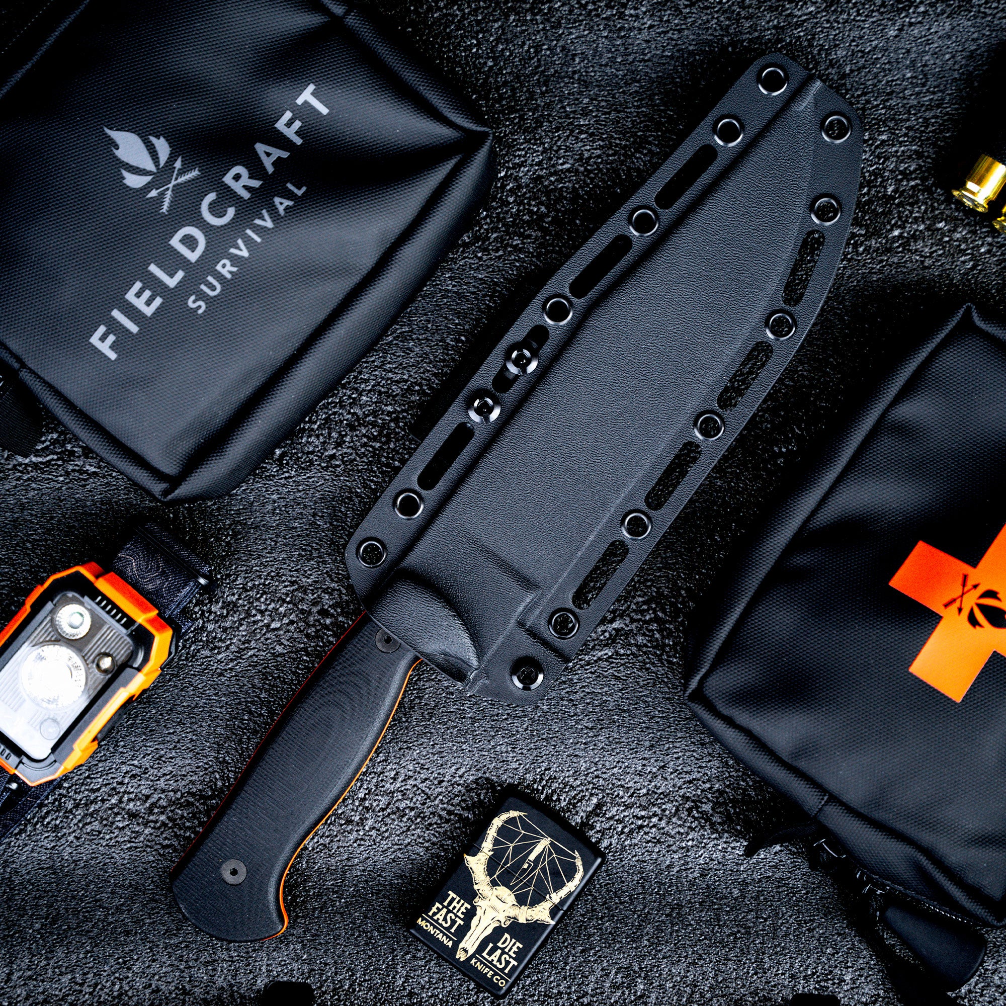THE MARSHALL BUSHCRAFT KNIFE - BLAZE ORANGE CERAKOTE - Image 5